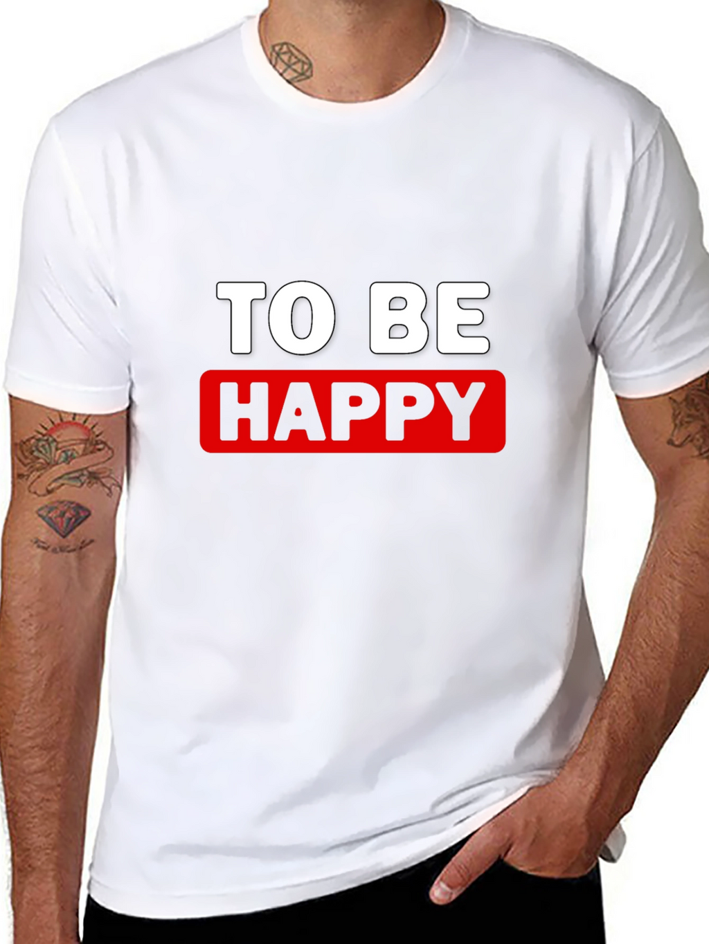 To Be Happy Graphic T-Shirt - Stylish Cotton Tee