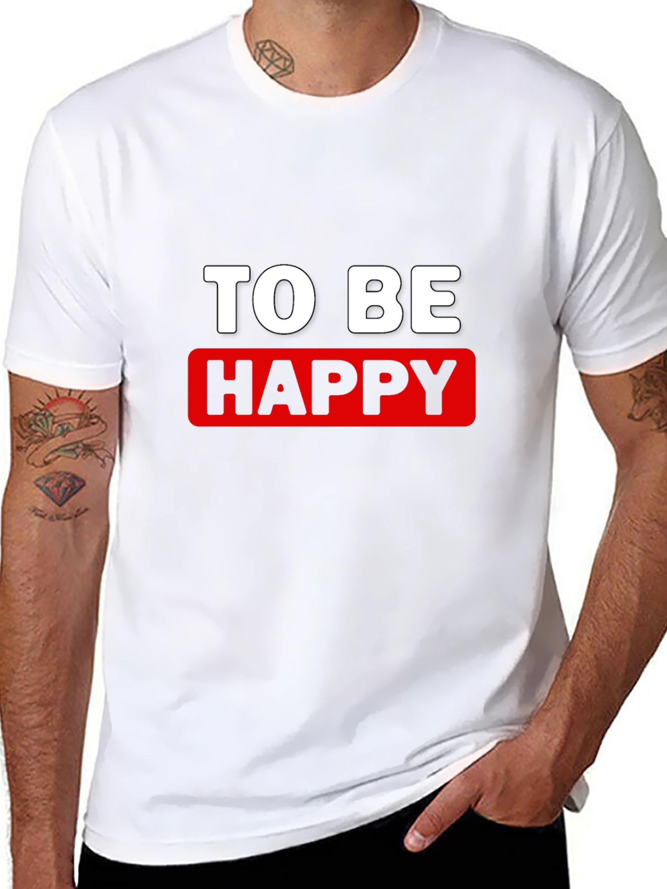 To Be Happy Graphic T-Shirt - Stylish Cotton Tee