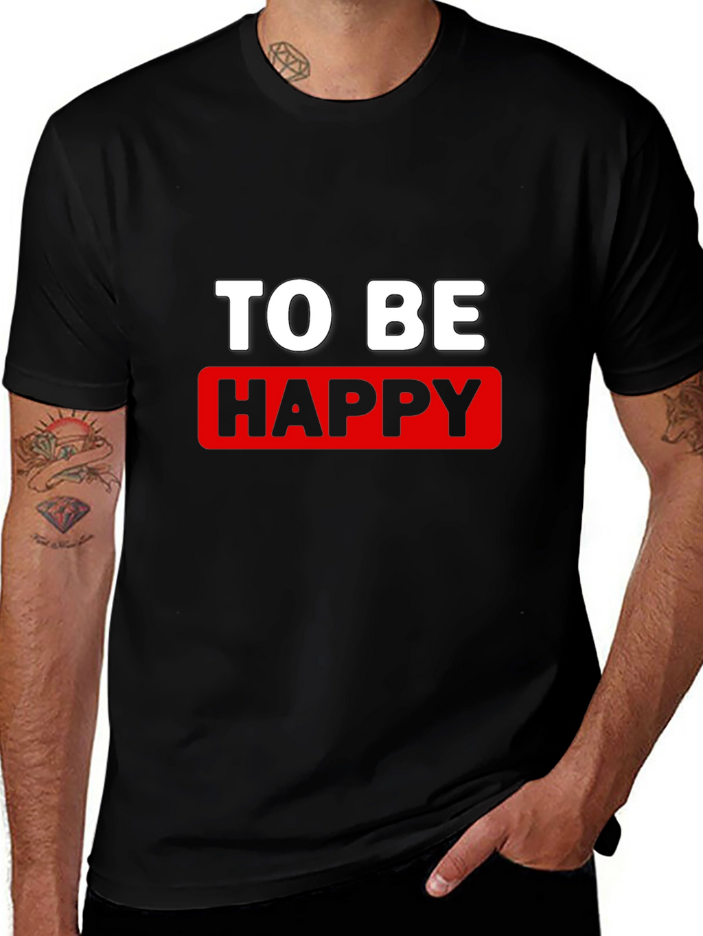To Be Happy Graphic T-Shirt - Stylish Cotton Tee
