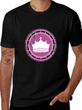Crown Graphic Tee - Black Cotton T-Shirt