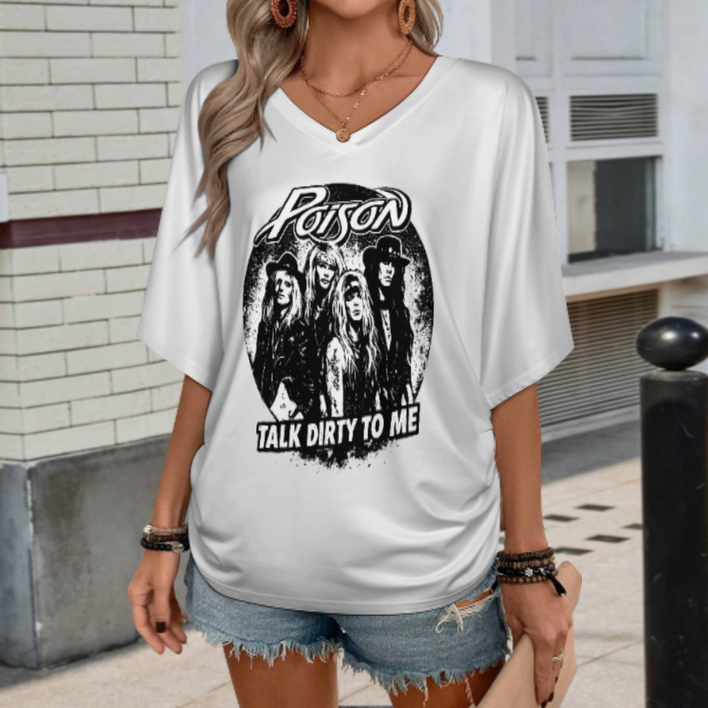 Poison Talk Dirty To Me Vintage Rock Band Graphic T-Shirt(z1083)