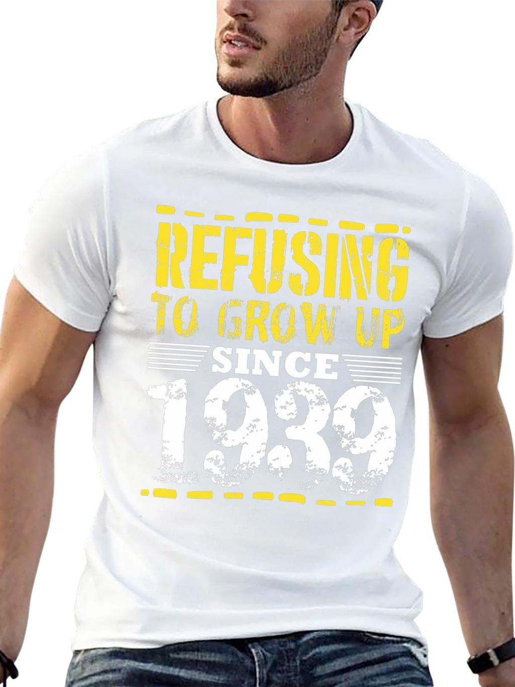 Refusing to Grow Up Since 1939 Black Tee