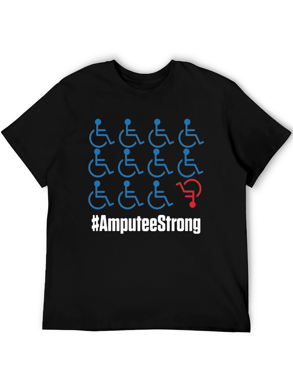 Amputee Strong T-Shirt Disability Awareness Graphic Tee