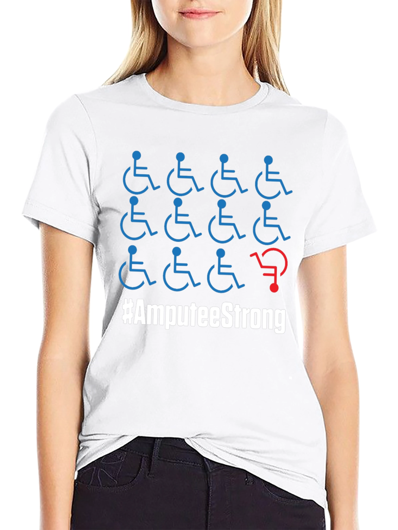 Amputee Strong T-Shirt Disability Awareness Graphic Tee