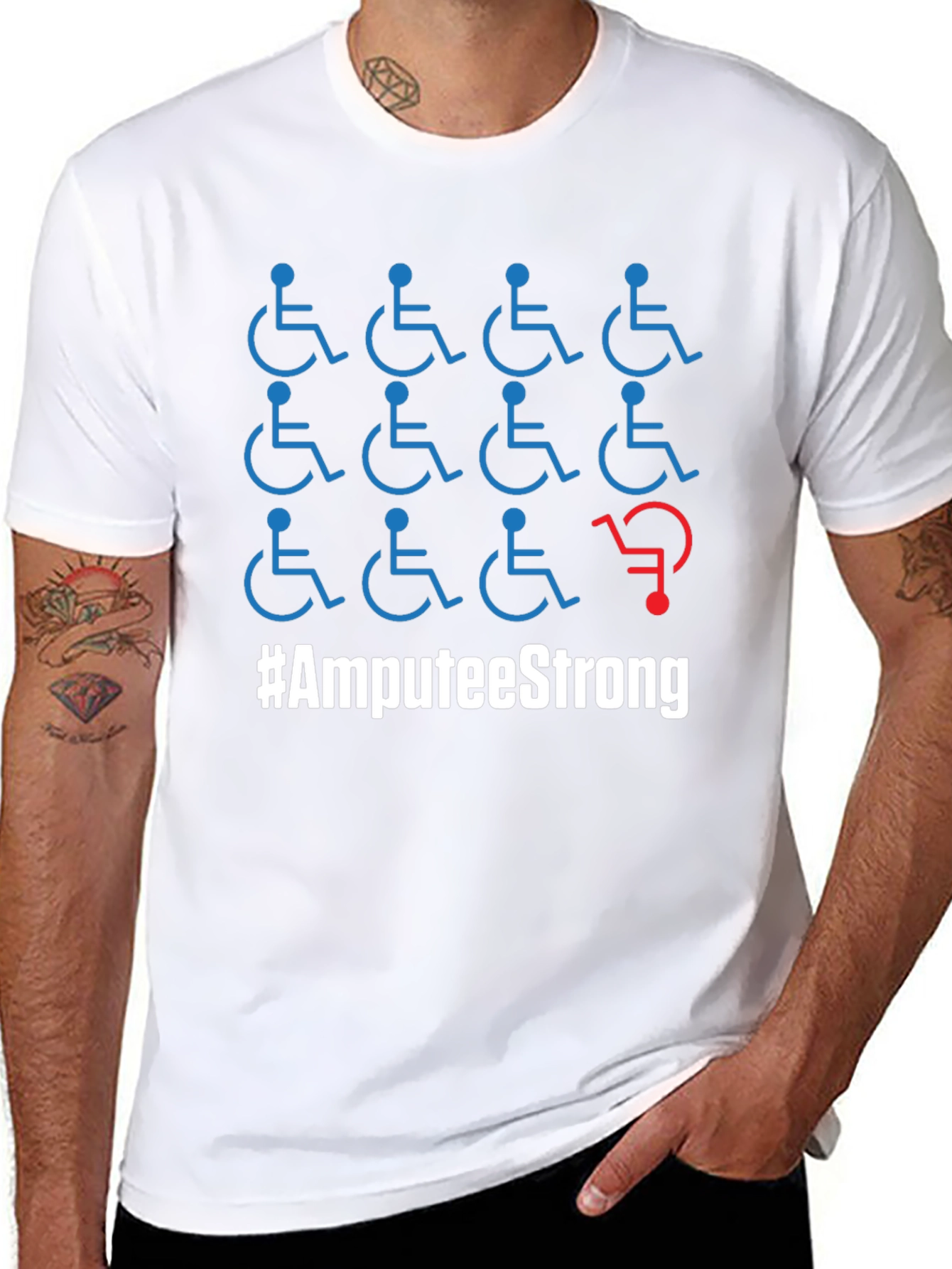 Amputee Strong T-Shirt Disability Awareness Graphic Tee