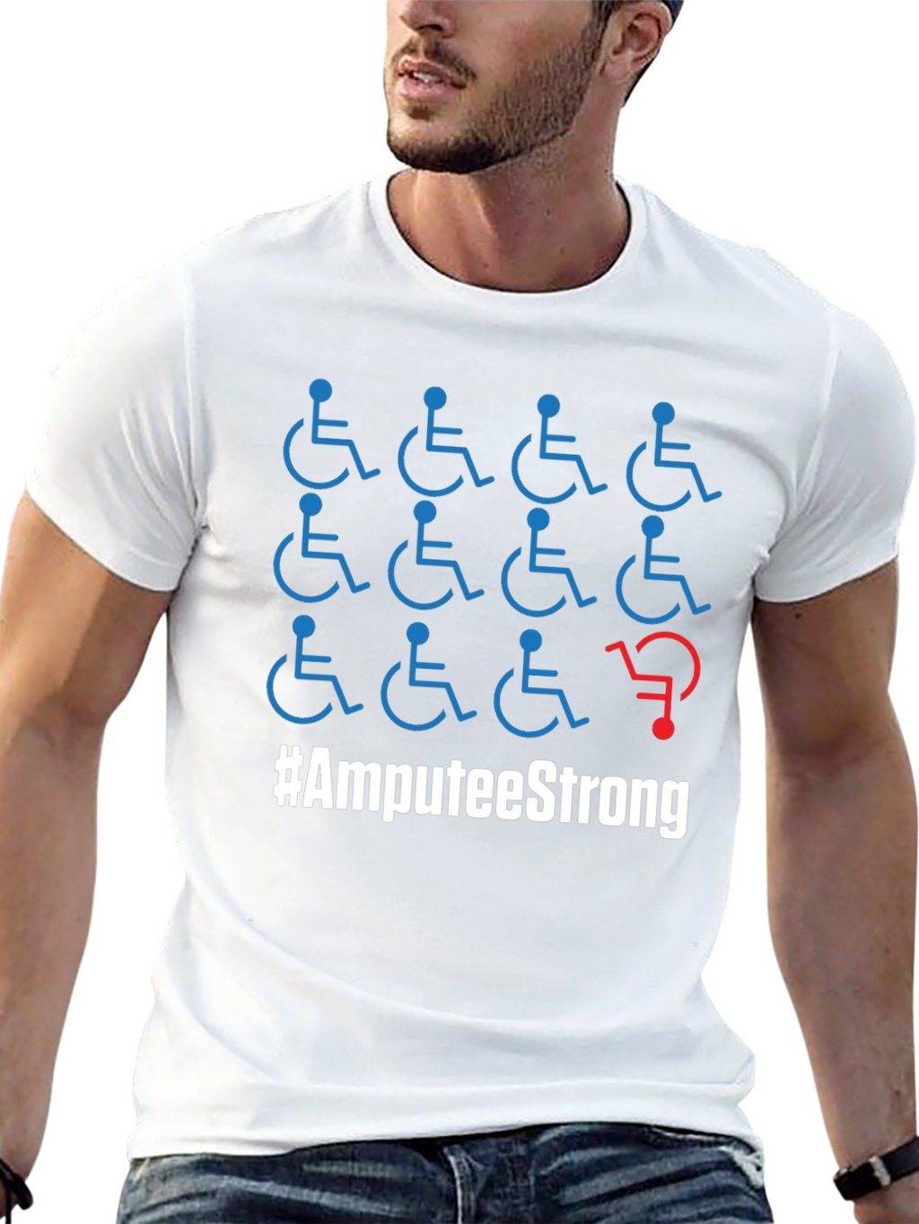 Amputee Strong T-Shirt Disability Awareness Graphic Tee