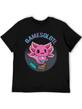 Gamesolotl Black T-Shirt - Gaming Axolotl