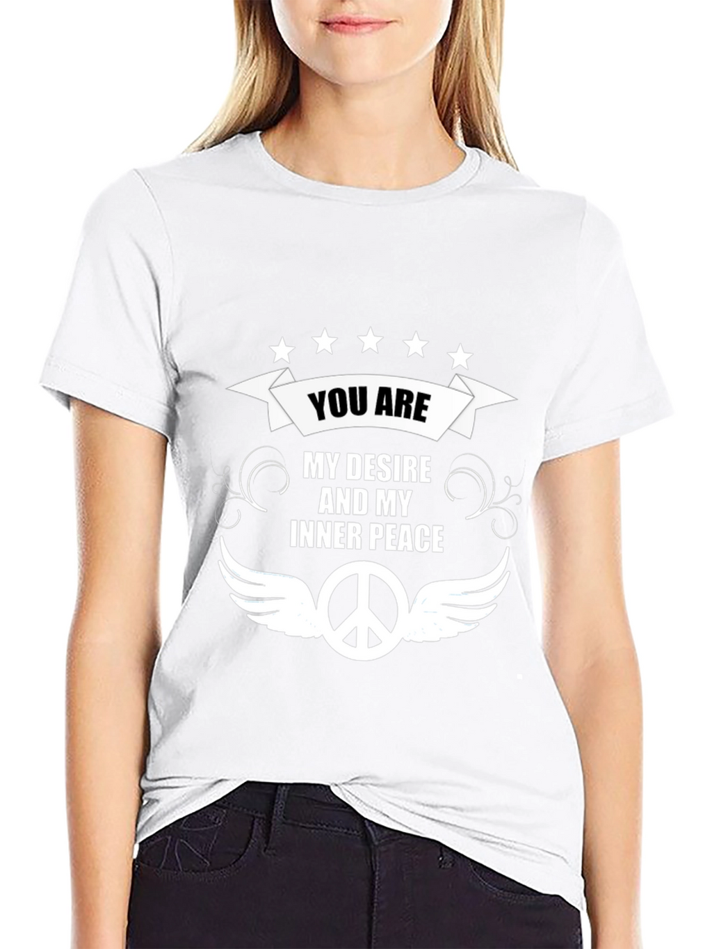 You are My Desire & Inner Peace Black T-Shirt