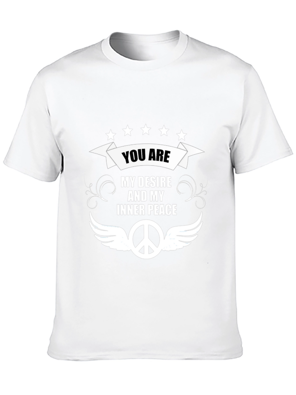 You are My Desire & Inner Peace Black T-Shirt