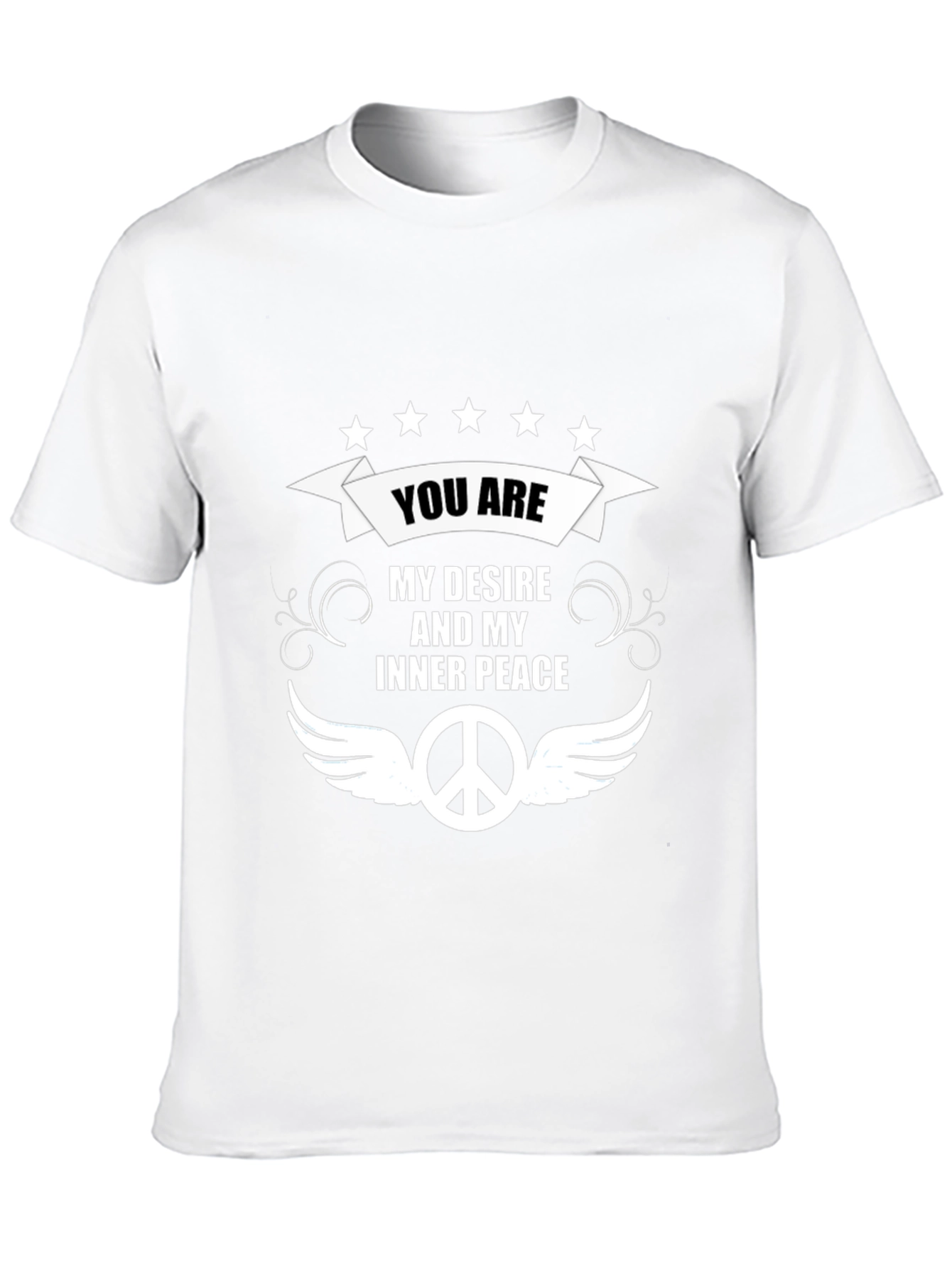 You are My Desire & Inner Peace Black T-Shirt