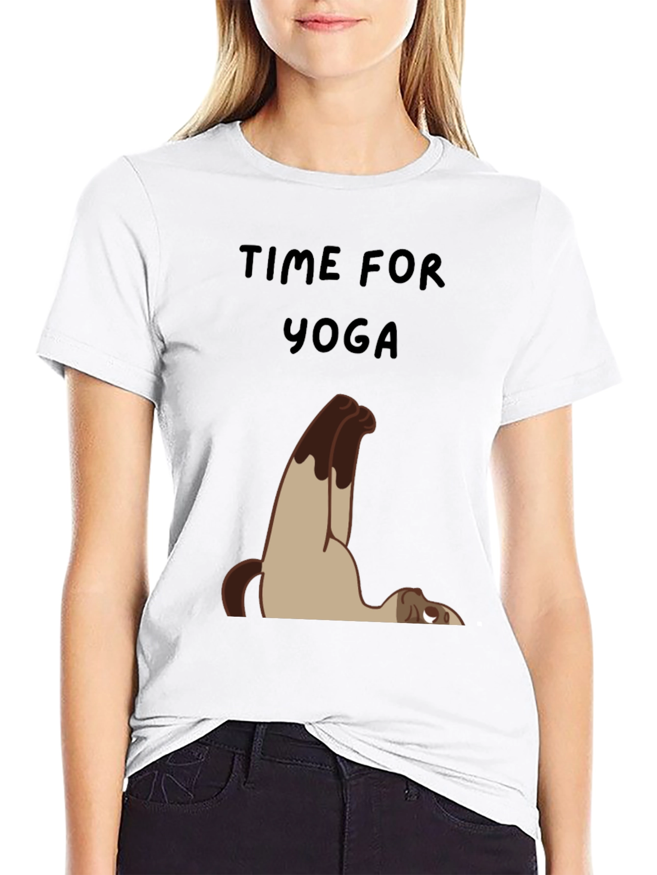 Time For Yoga Cat T-Shirt
