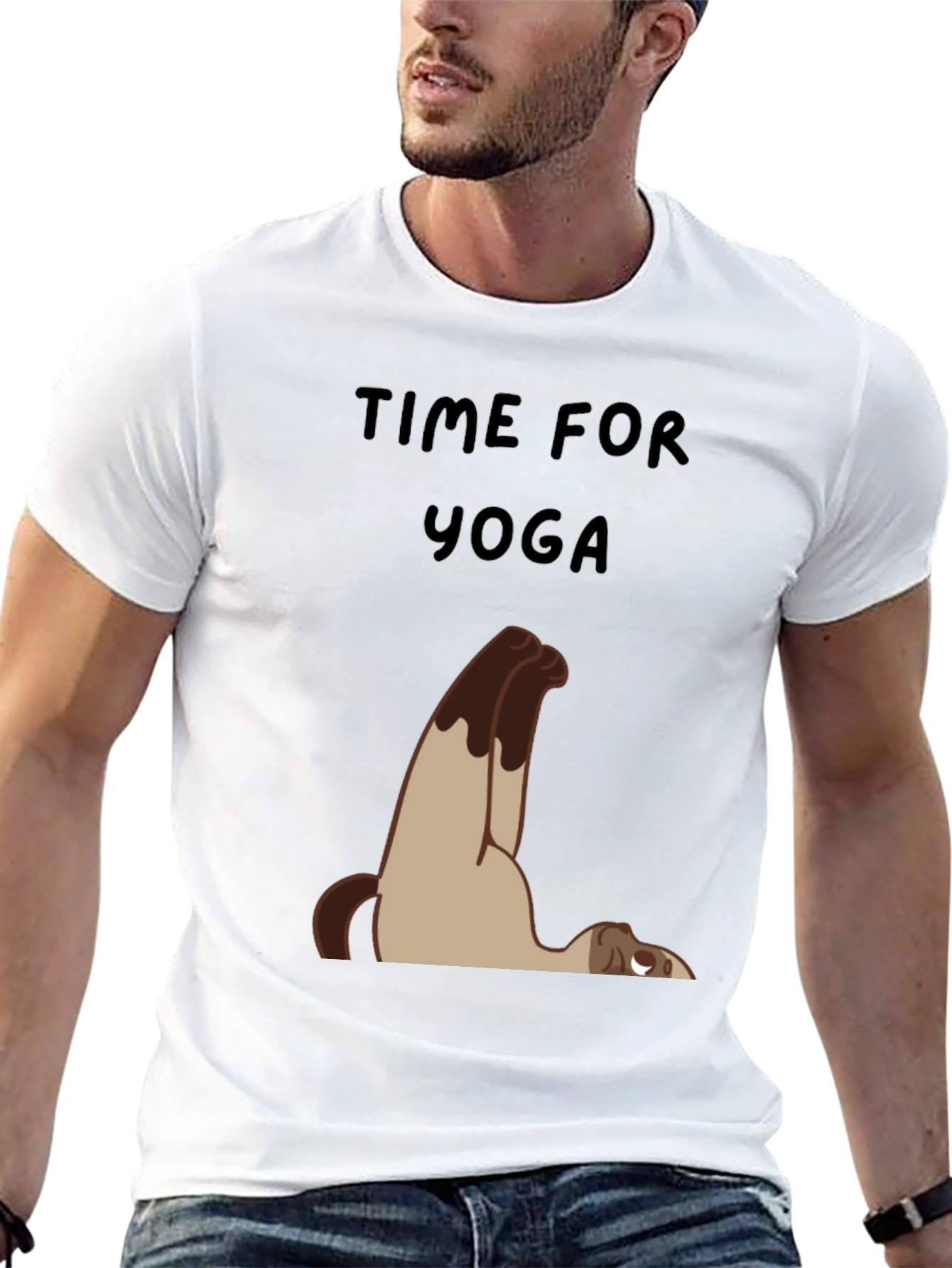 Time For Yoga Cat T-Shirt