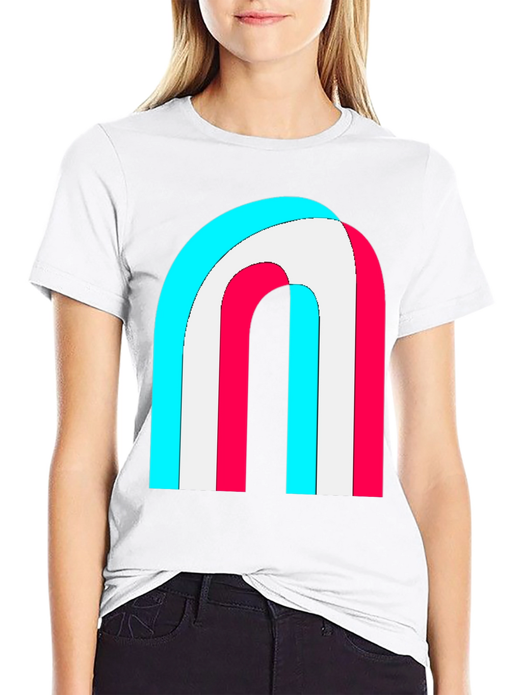 Retro Rainbow Arch Graphic Tee - Stylish Comfort