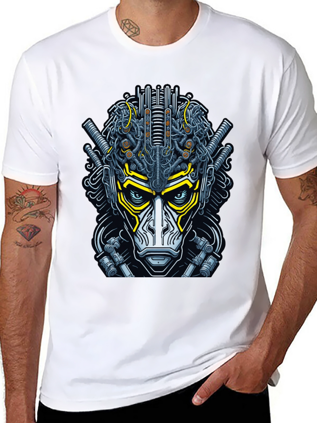 Cyberpunk Monkey Graphic Tee - Unique Streetwear