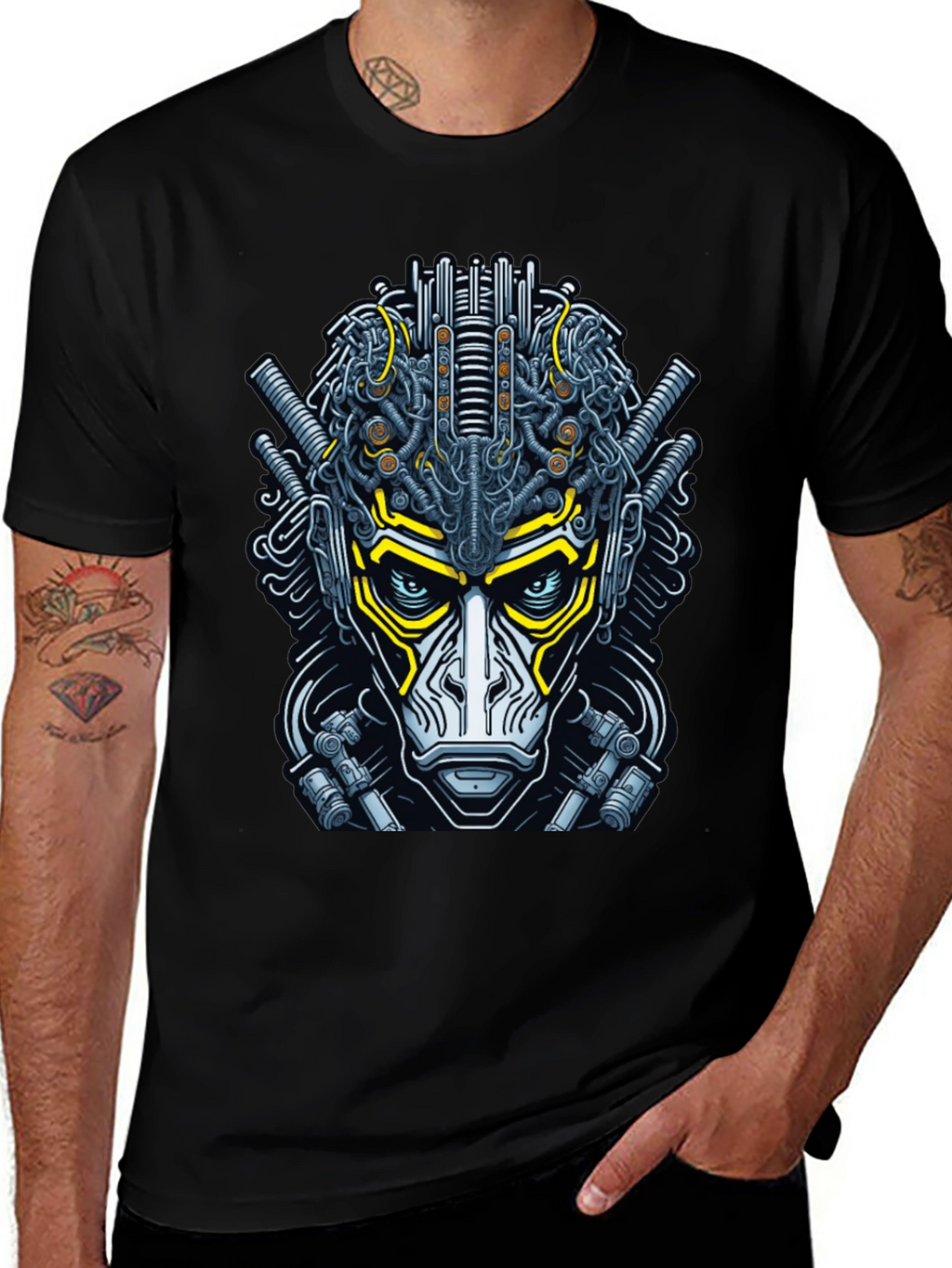 Cyberpunk Monkey Graphic Tee - Unique Streetwear