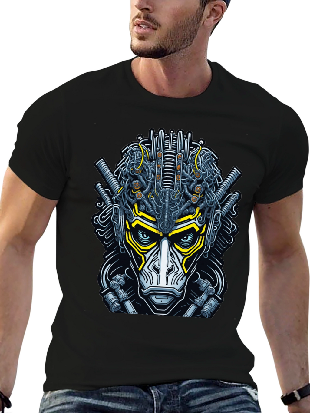 Cyberpunk Monkey Graphic Tee - Unique Streetwear