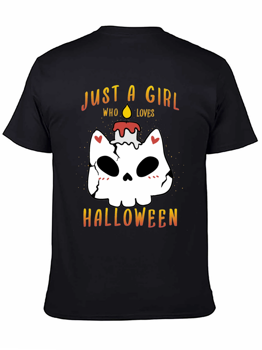 Halloween Girl Skull Candle T-Shirt