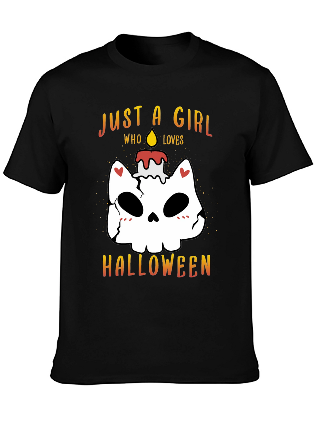 Halloween Girl Skull Candle T-Shirt