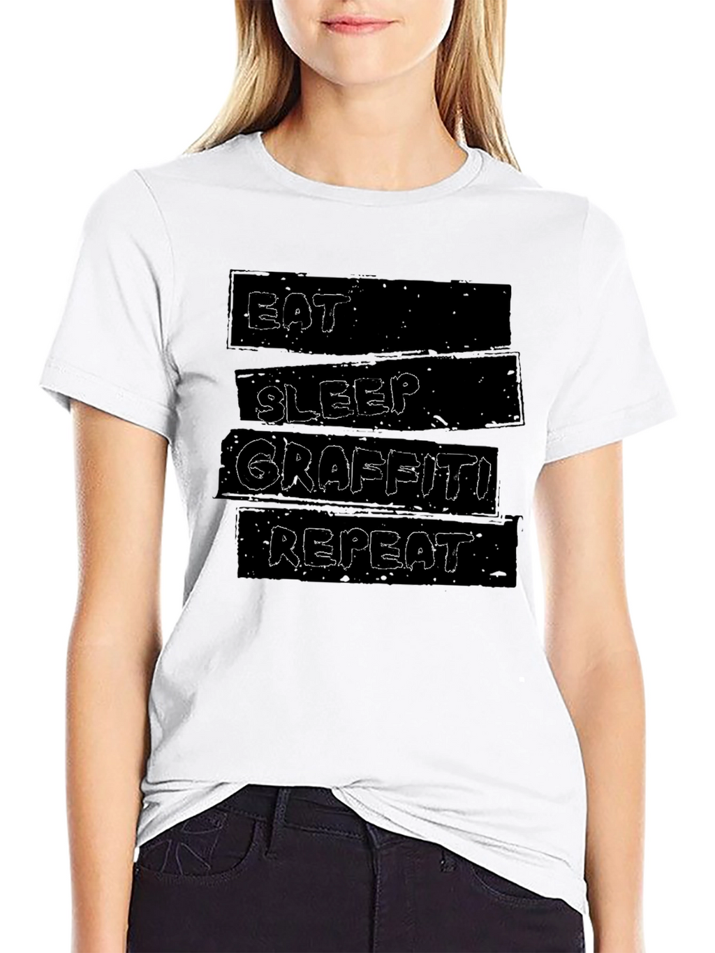 Eat Sleep Graffiti Repeat Graphic T-Shirt