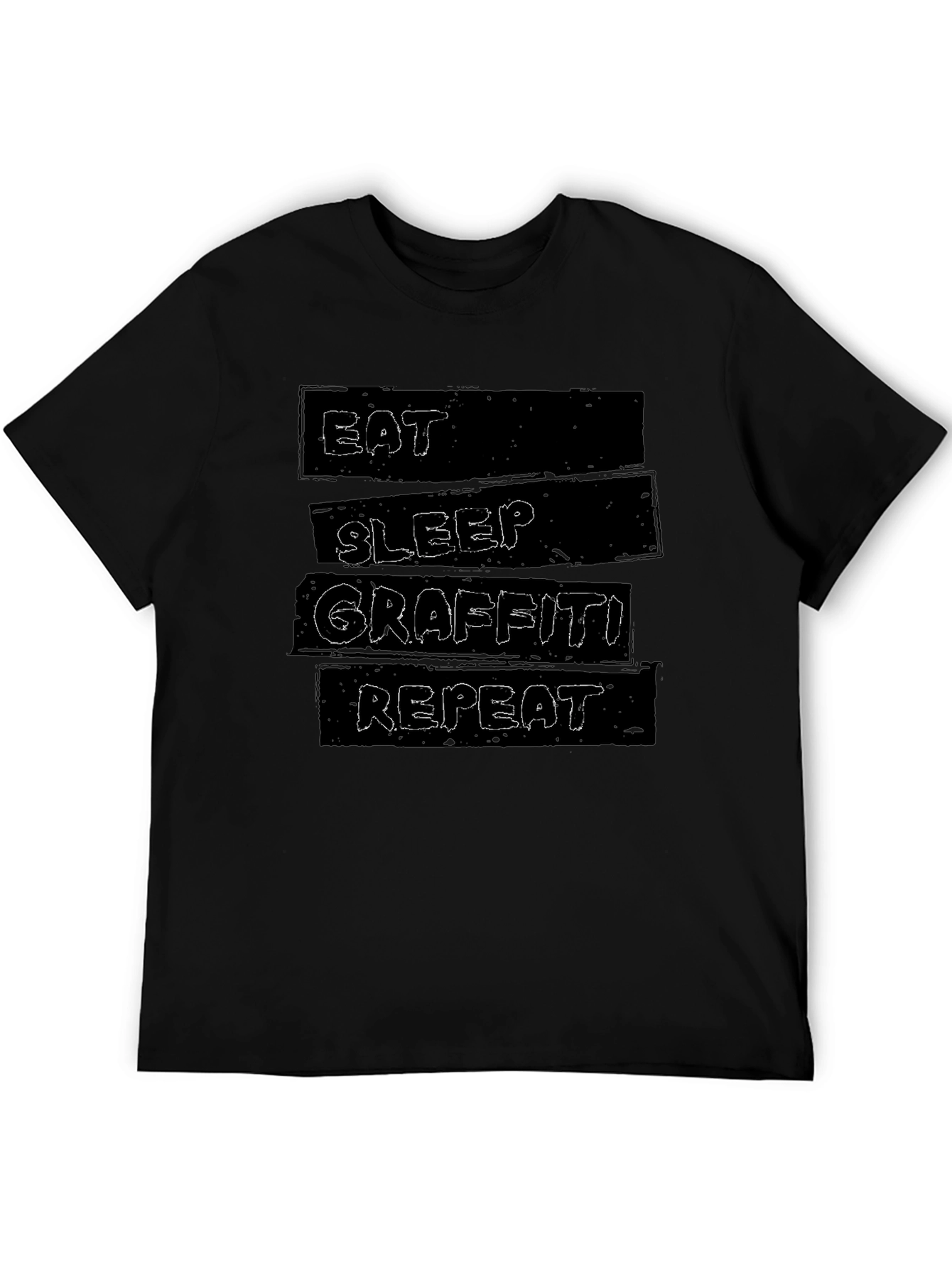 Eat Sleep Graffiti Repeat Graphic T-Shirt