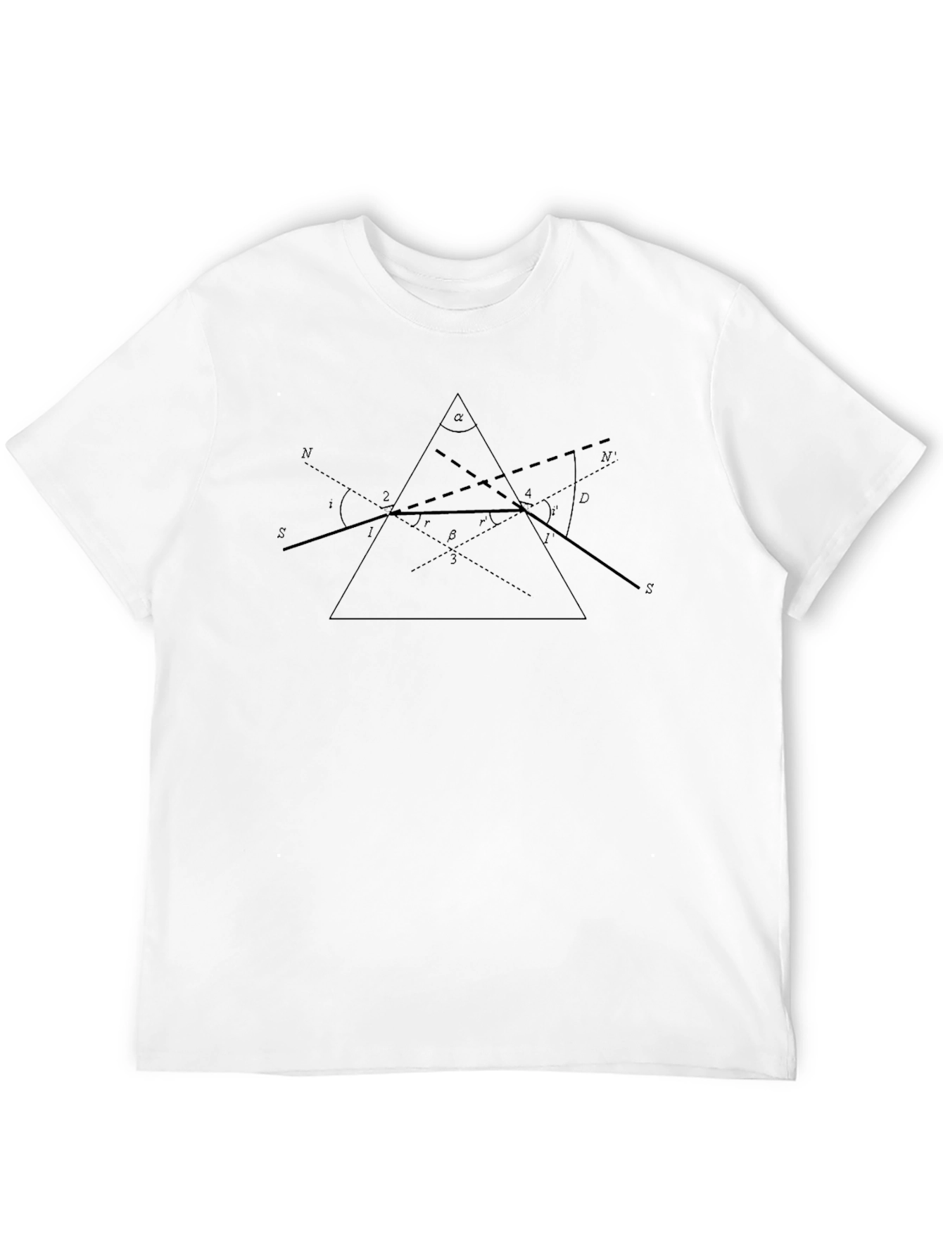 Prism Diagram Tee - Science & Physics T-Shirt