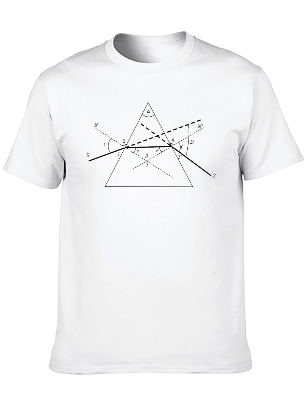 Prism Diagram Tee - Science & Physics T-Shirt