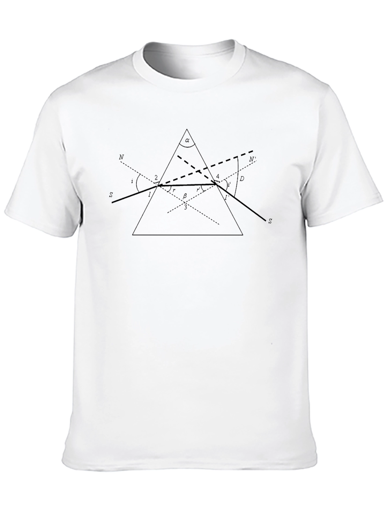 Prism Diagram Tee - Science & Physics T-Shirt