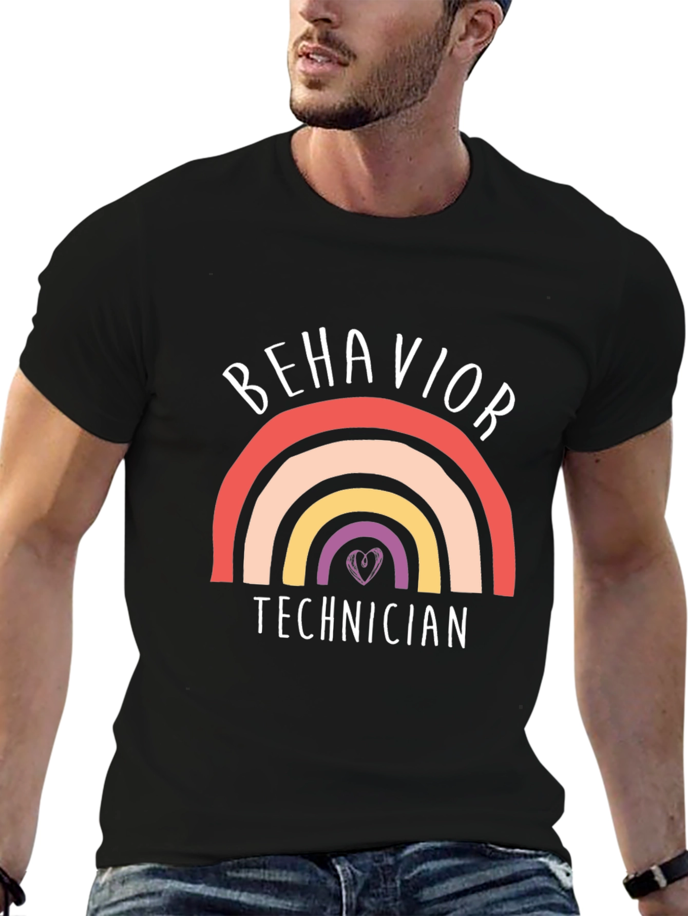 Behavior Technician Rainbow Graphic T-Shirt