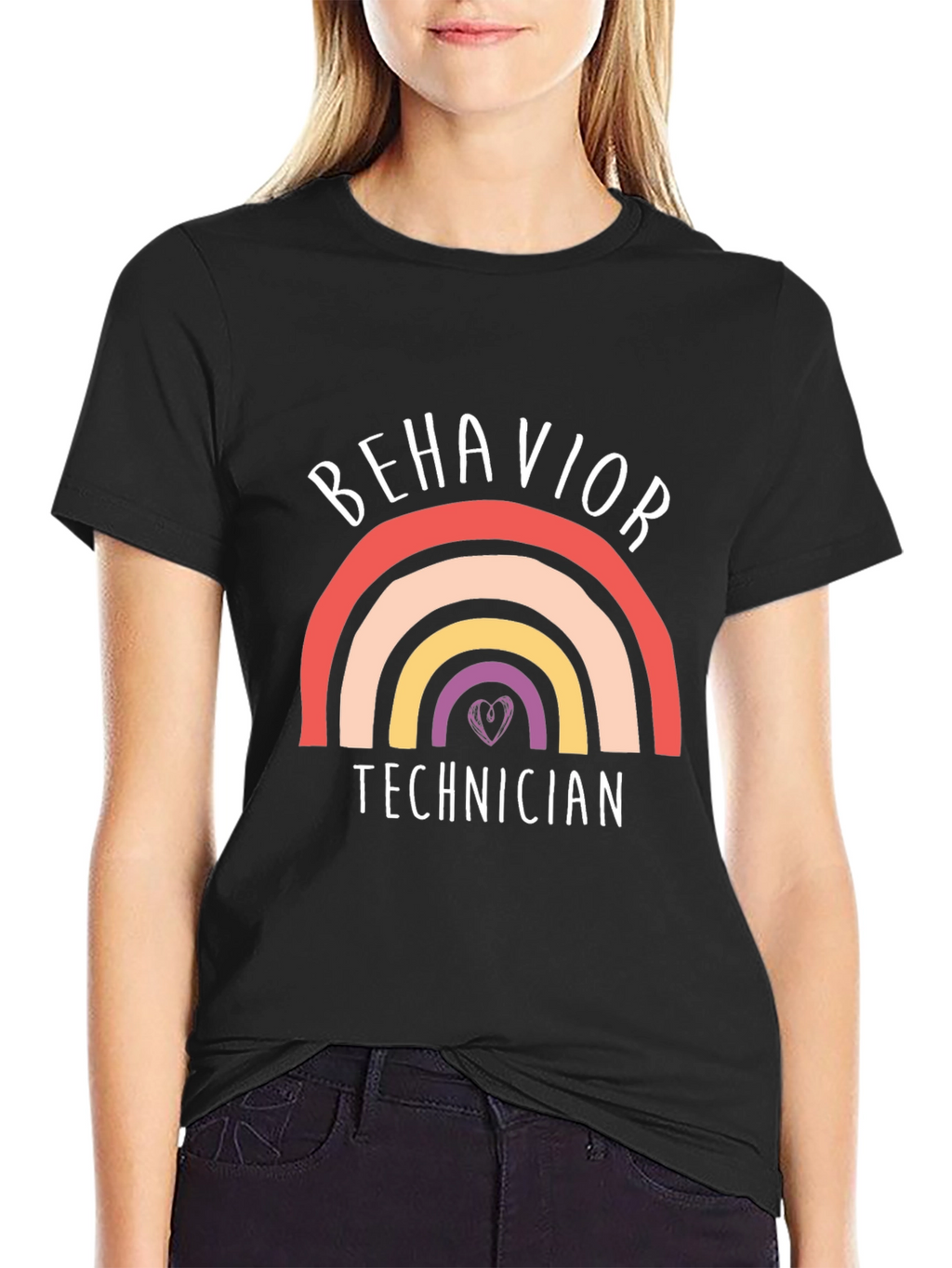 Behavior Technician Rainbow Graphic T-Shirt