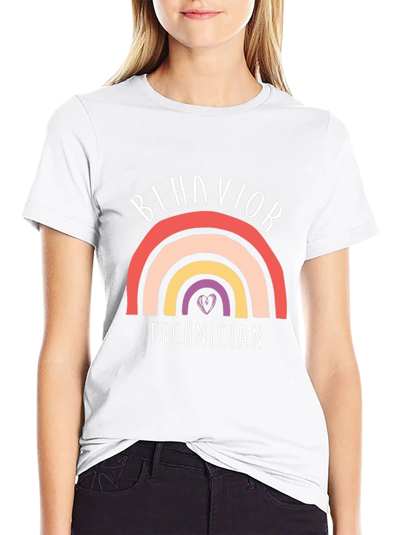 Behavior Technician Rainbow Graphic T-Shirt