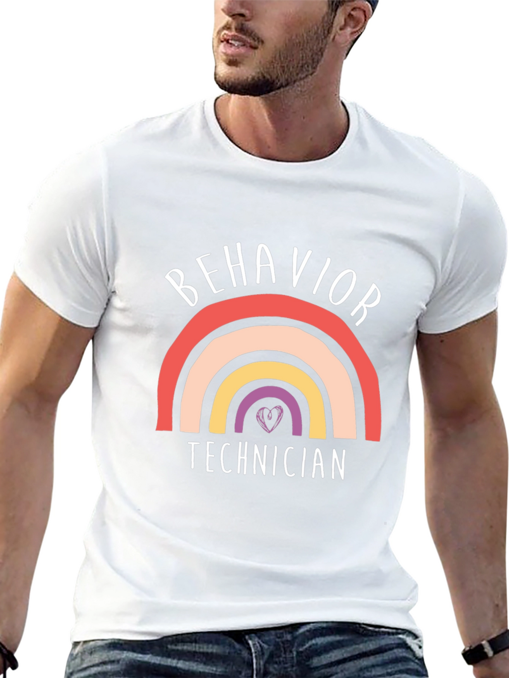 Behavior Technician Rainbow Graphic T-Shirt