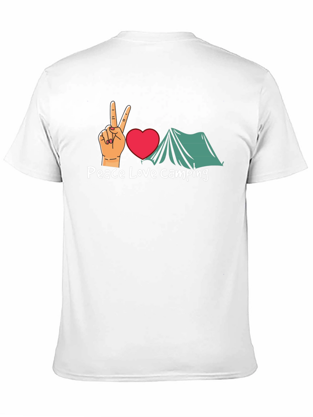 Peace Love Camping Graphic T-Shirt - Black