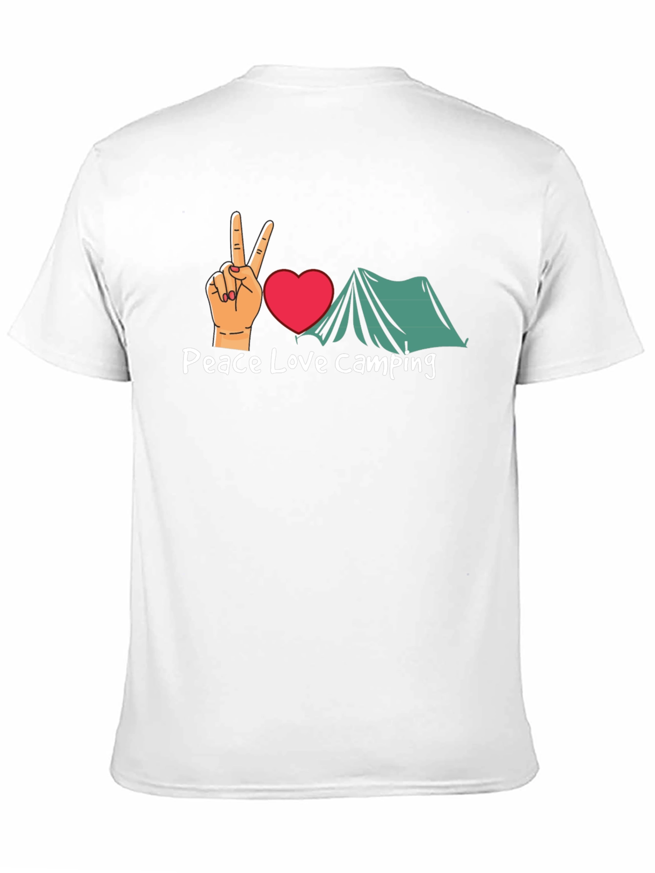 Peace Love Camping Graphic T-Shirt - Black