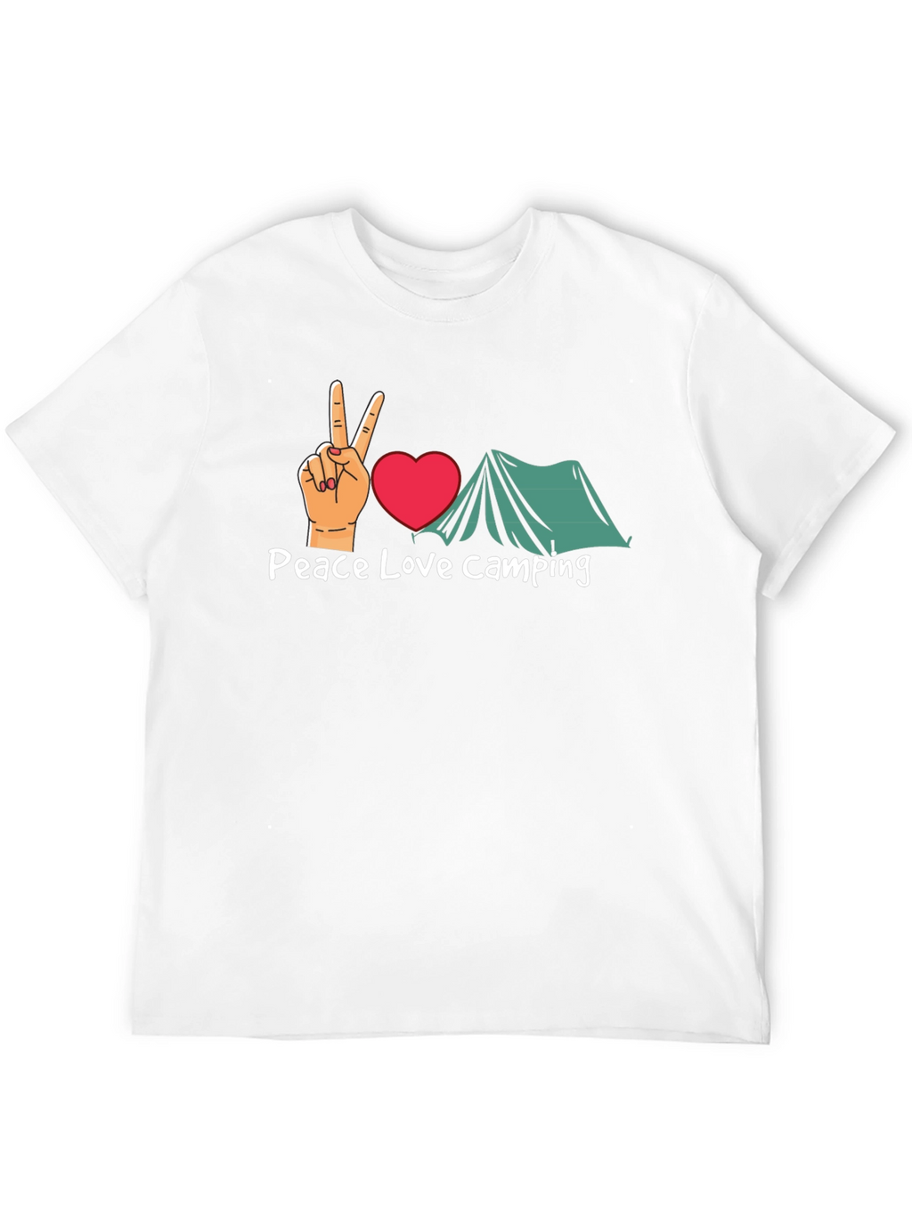 Peace Love Camping Graphic T-Shirt - Black