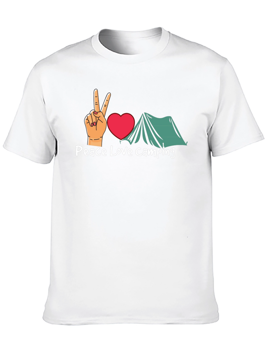 Peace Love Camping Graphic T-Shirt - Black