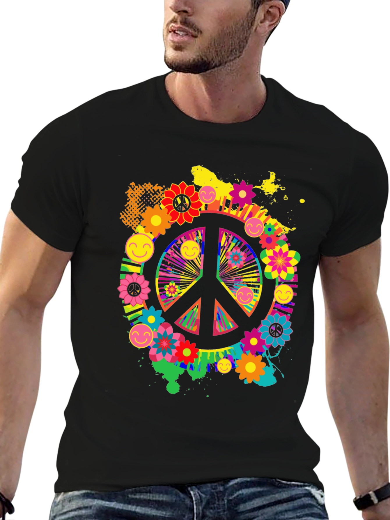 Groovy Peace Sign Graphic Tee