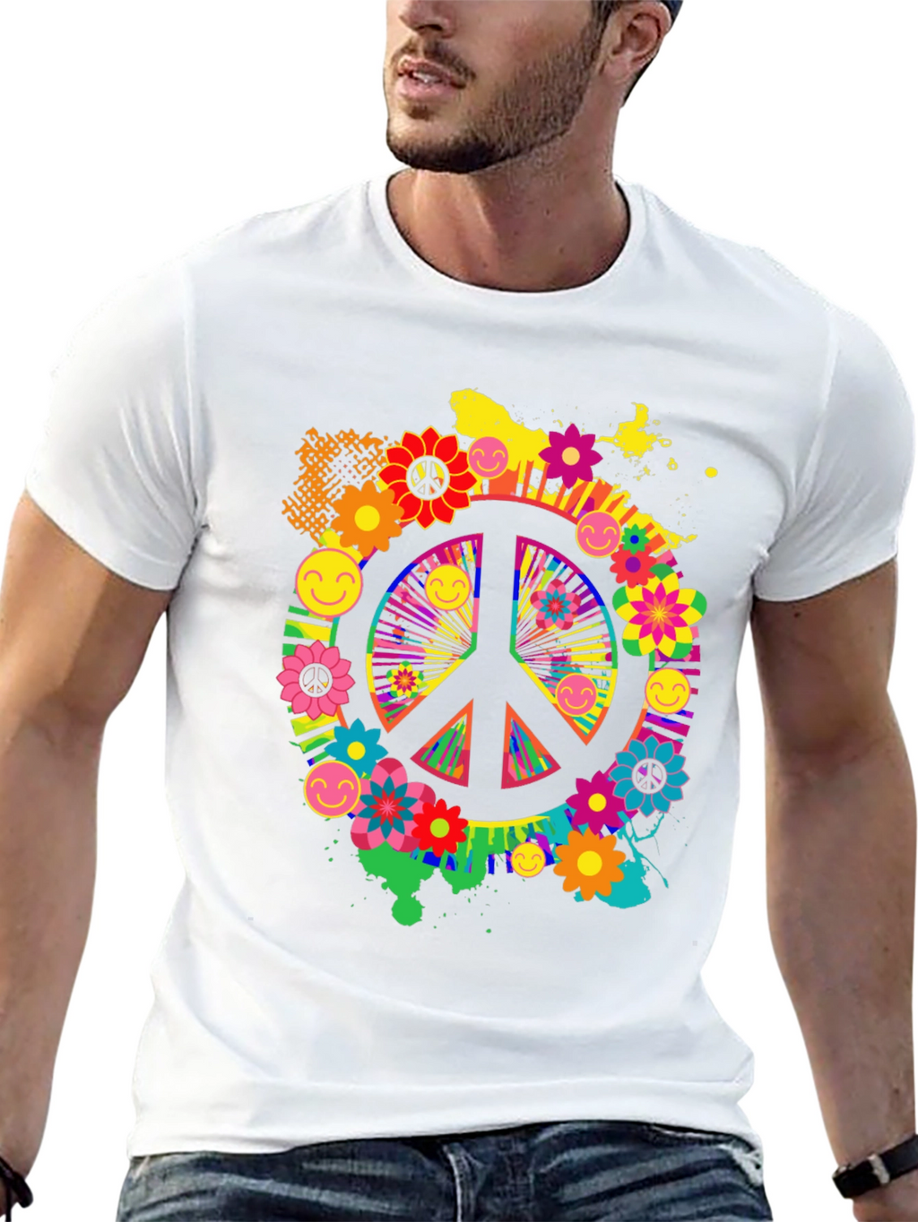 Groovy Peace Sign Graphic Tee