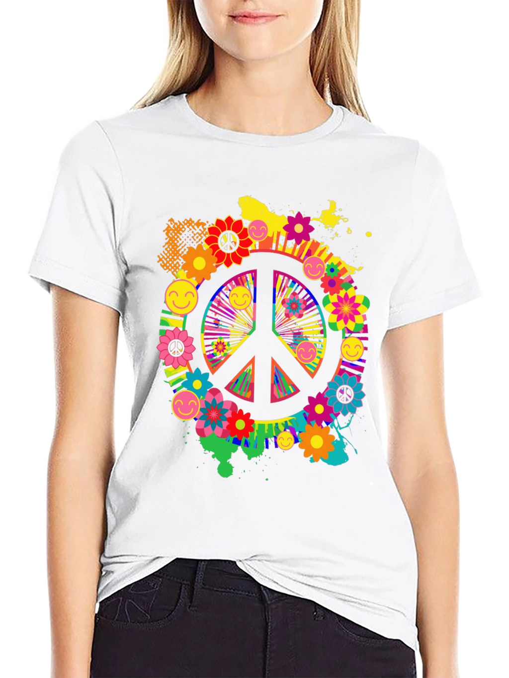 Groovy Peace Sign Graphic Tee
