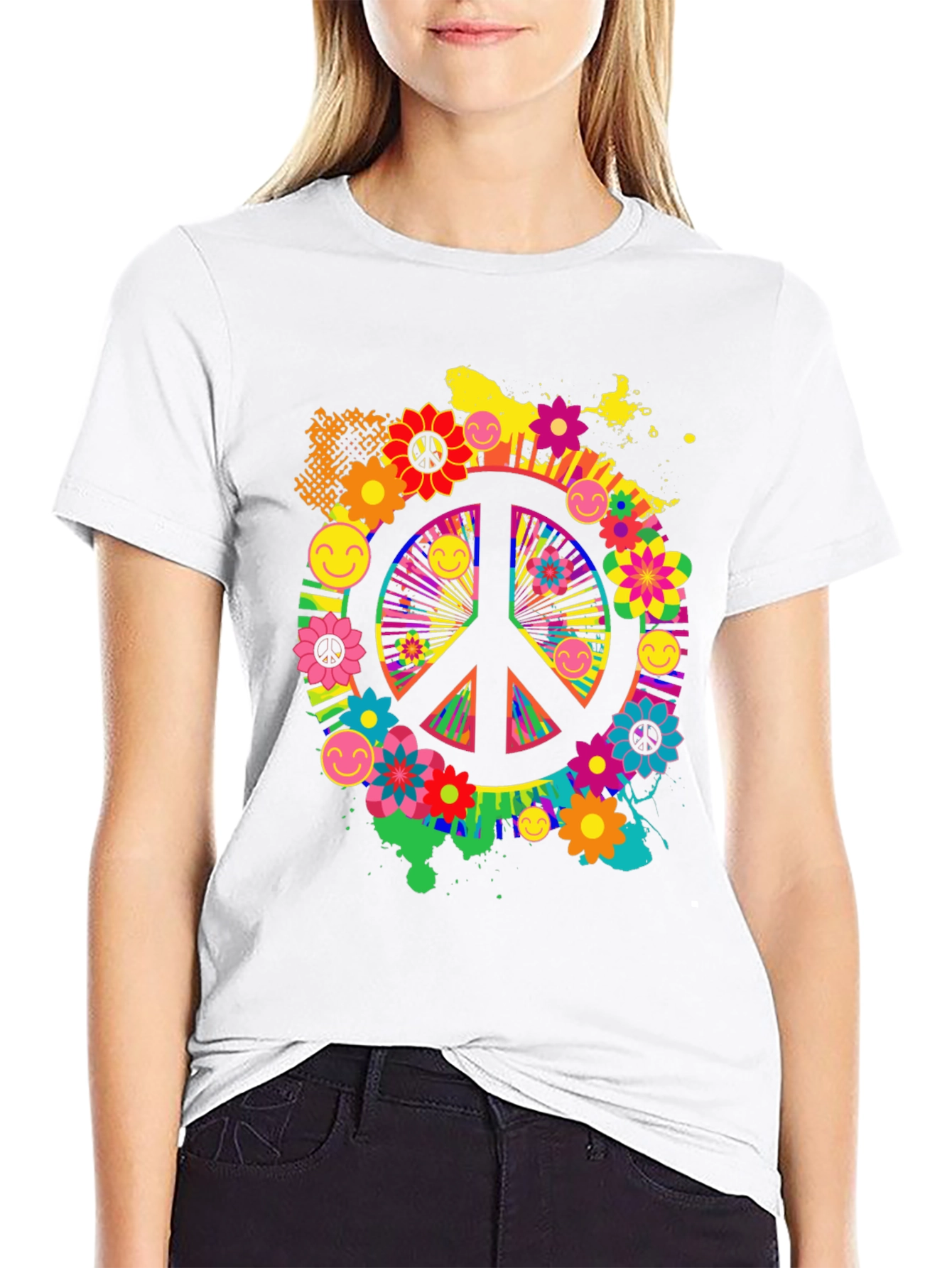 Groovy Peace Sign Graphic Tee