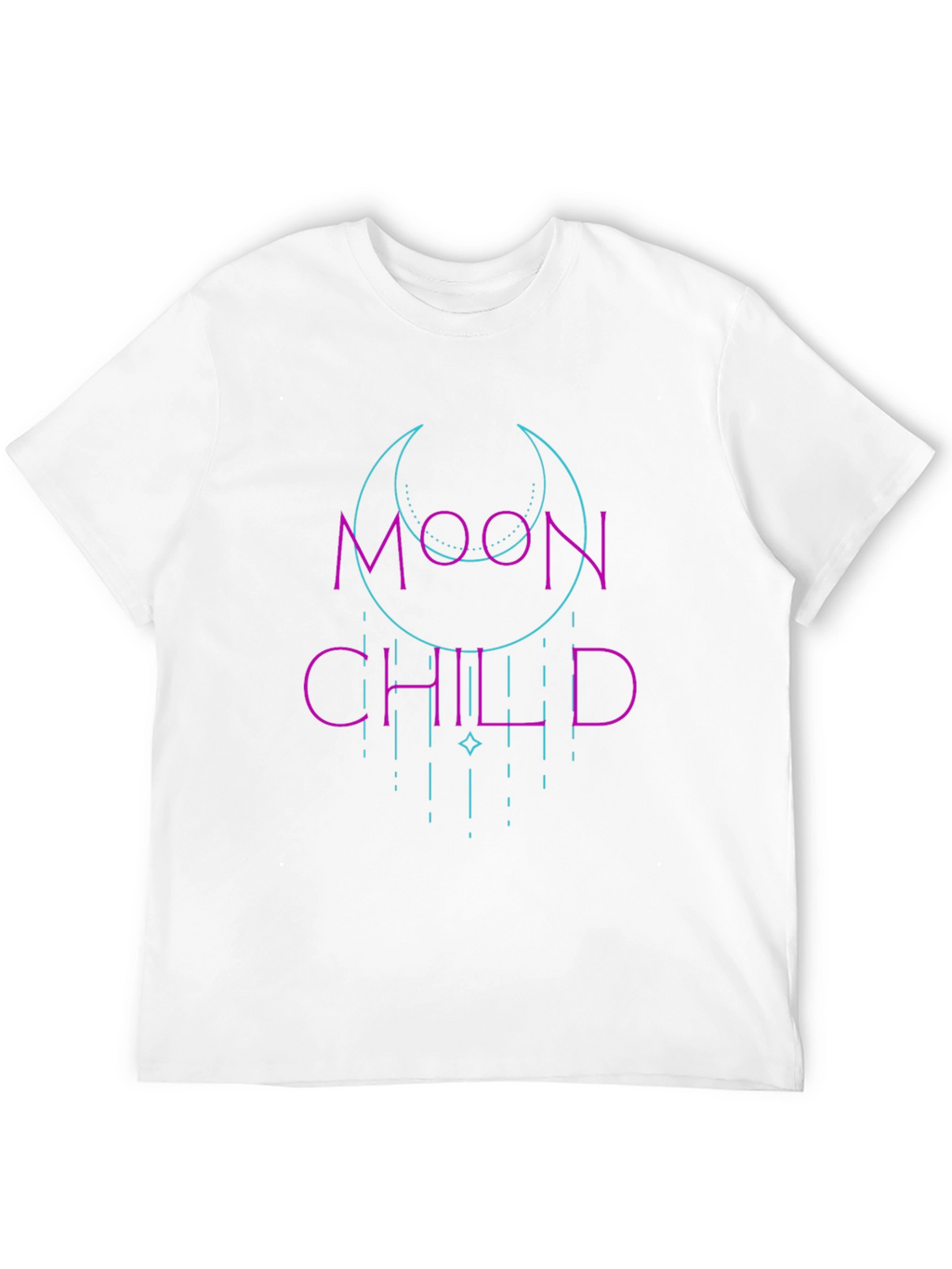 Moon Child Graphic Tee - Black Casual Shirt