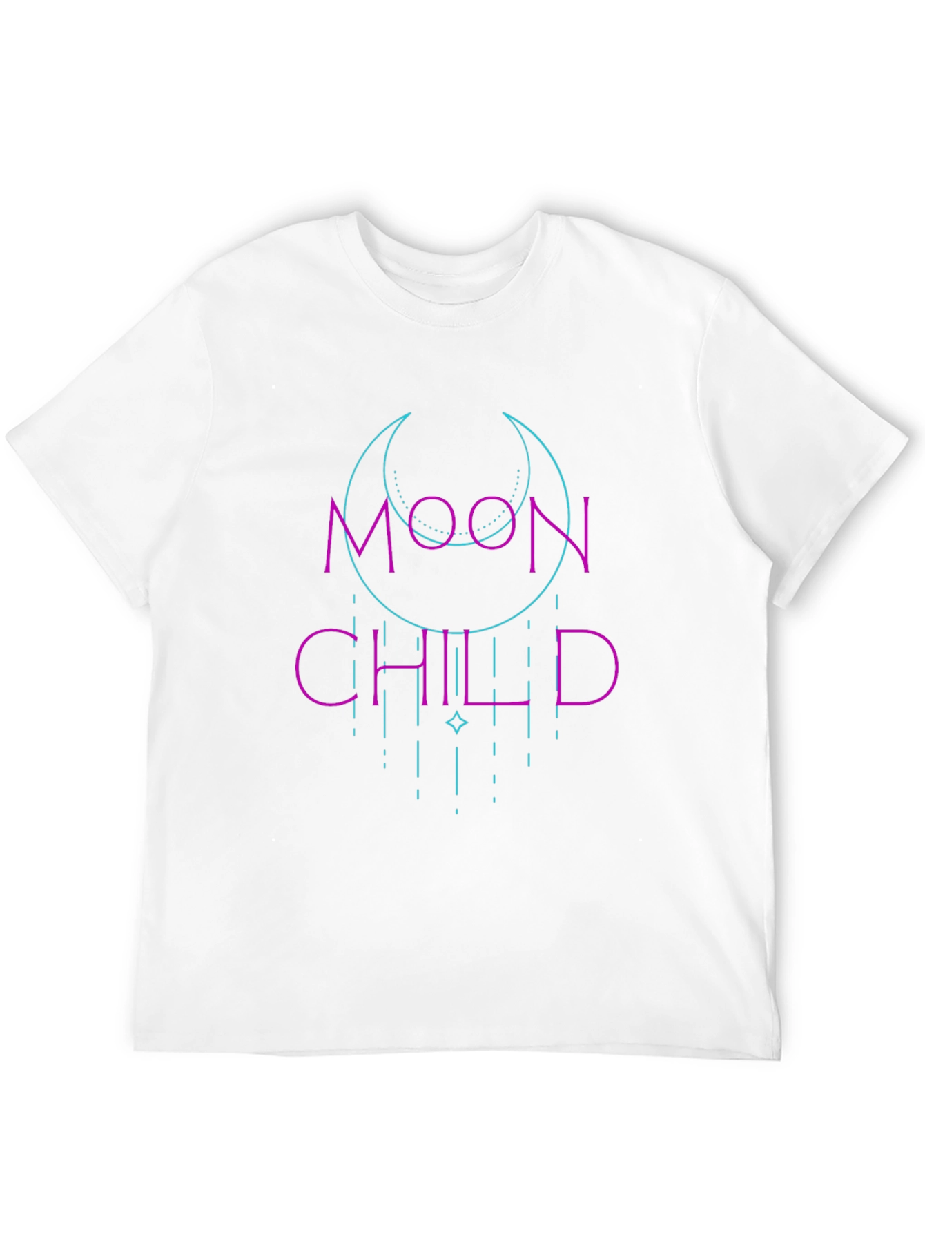 Moon Child Graphic Tee - Black Casual Shirt