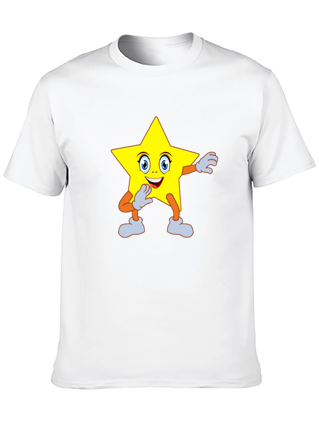 Star Cartoon Graphic Tee - Black