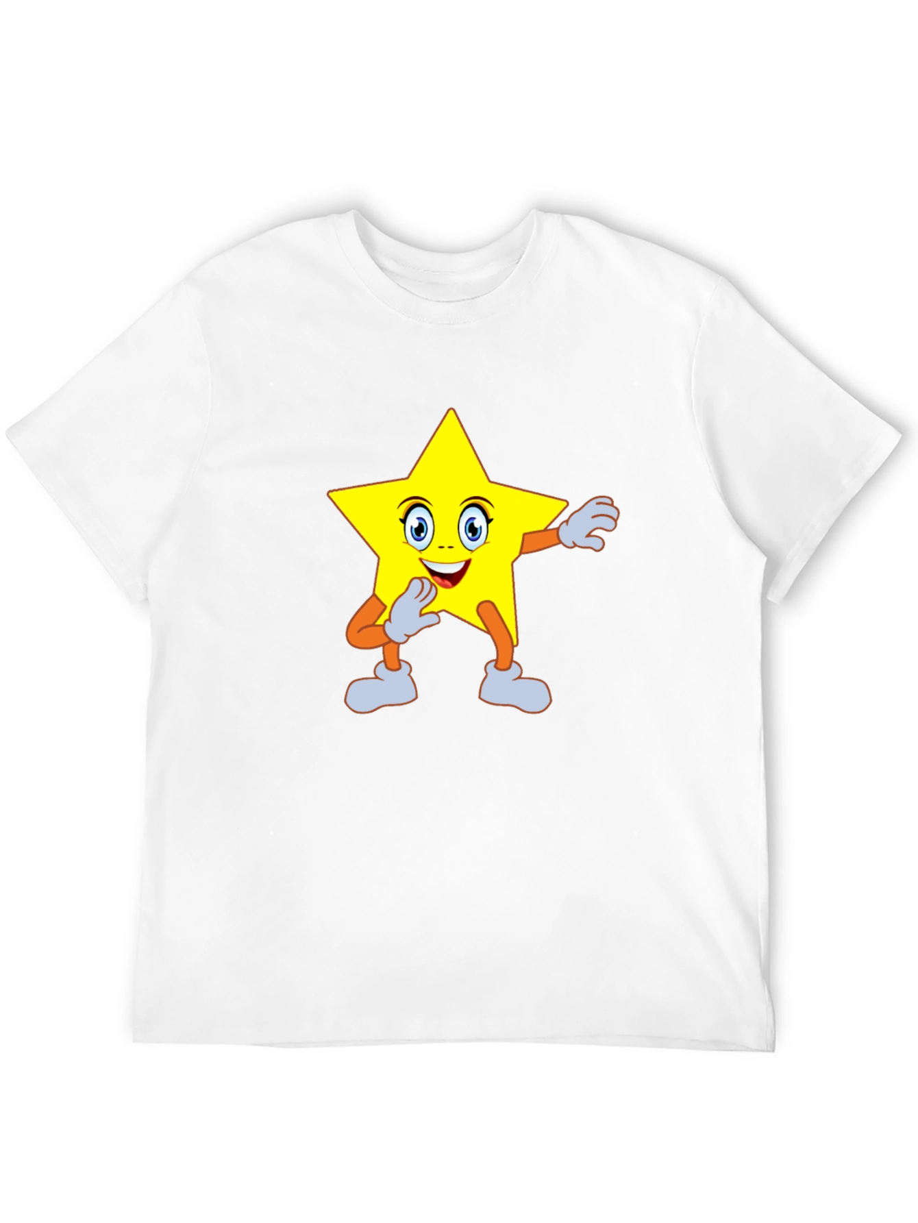 Star Cartoon Graphic Tee - Black