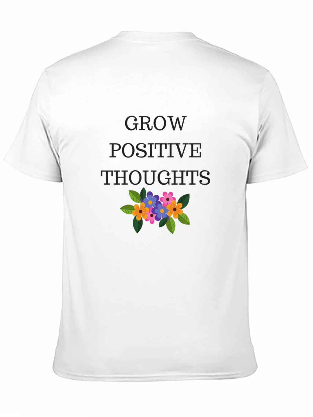 Grow Positive Thoughts Graphic Tee - Black