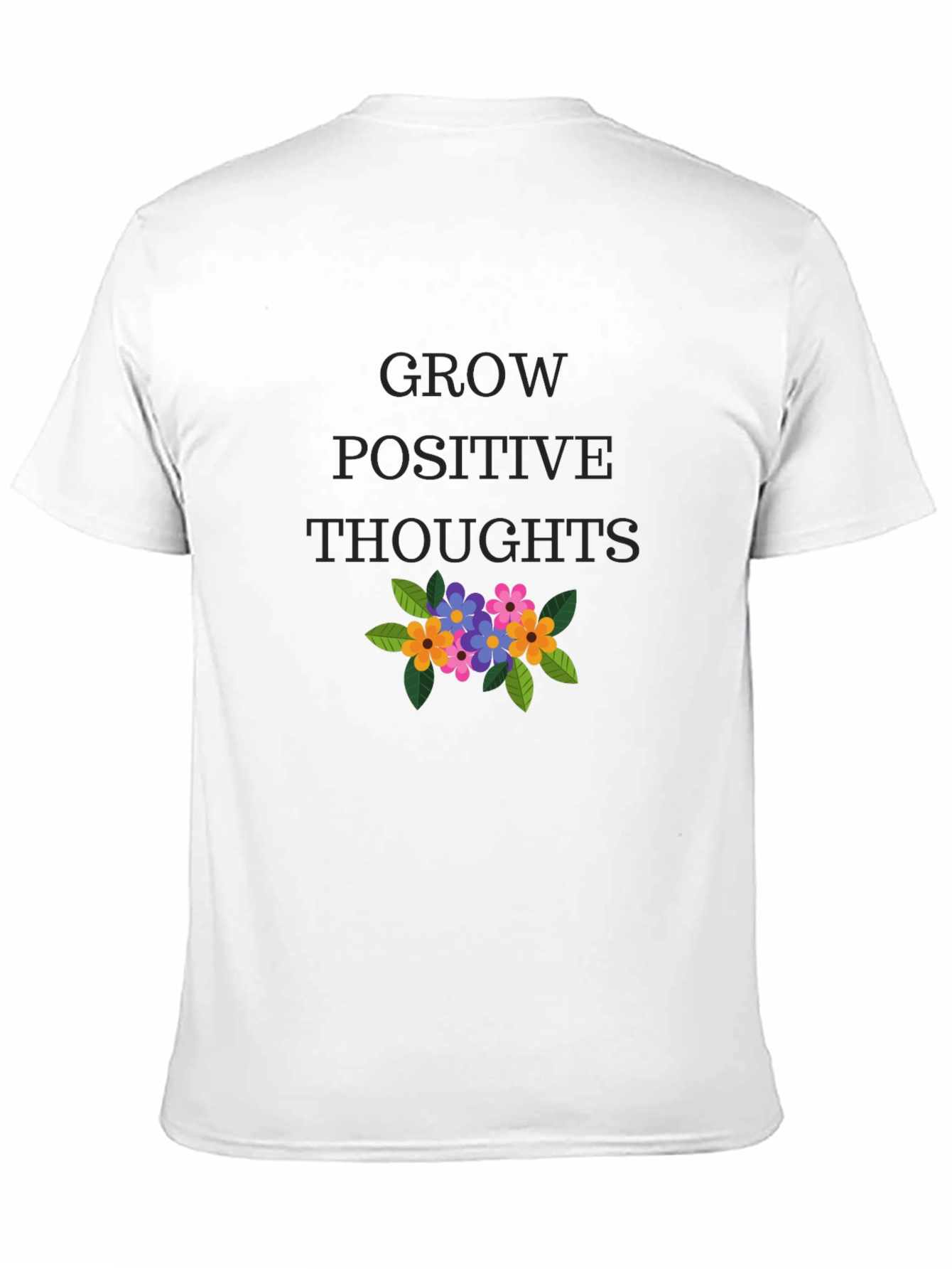 Grow Positive Thoughts Graphic Tee - Black