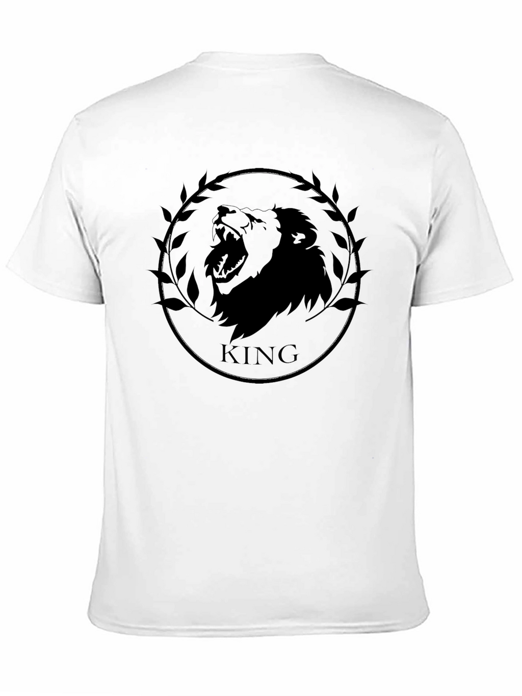 King Lion Graphic Tee - Black Cotton T-Shirt