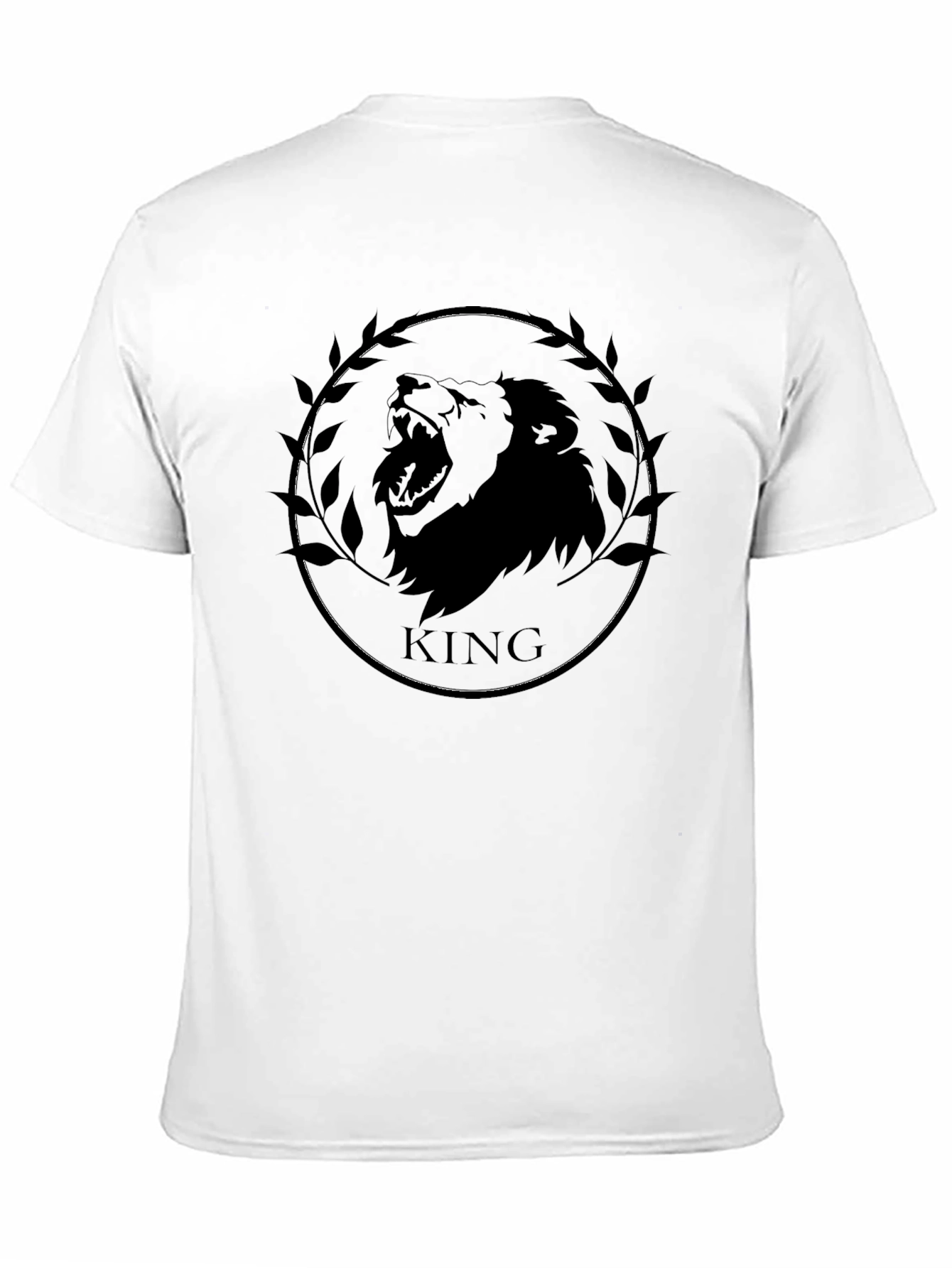 King Lion Graphic Tee - Black Cotton T-Shirt