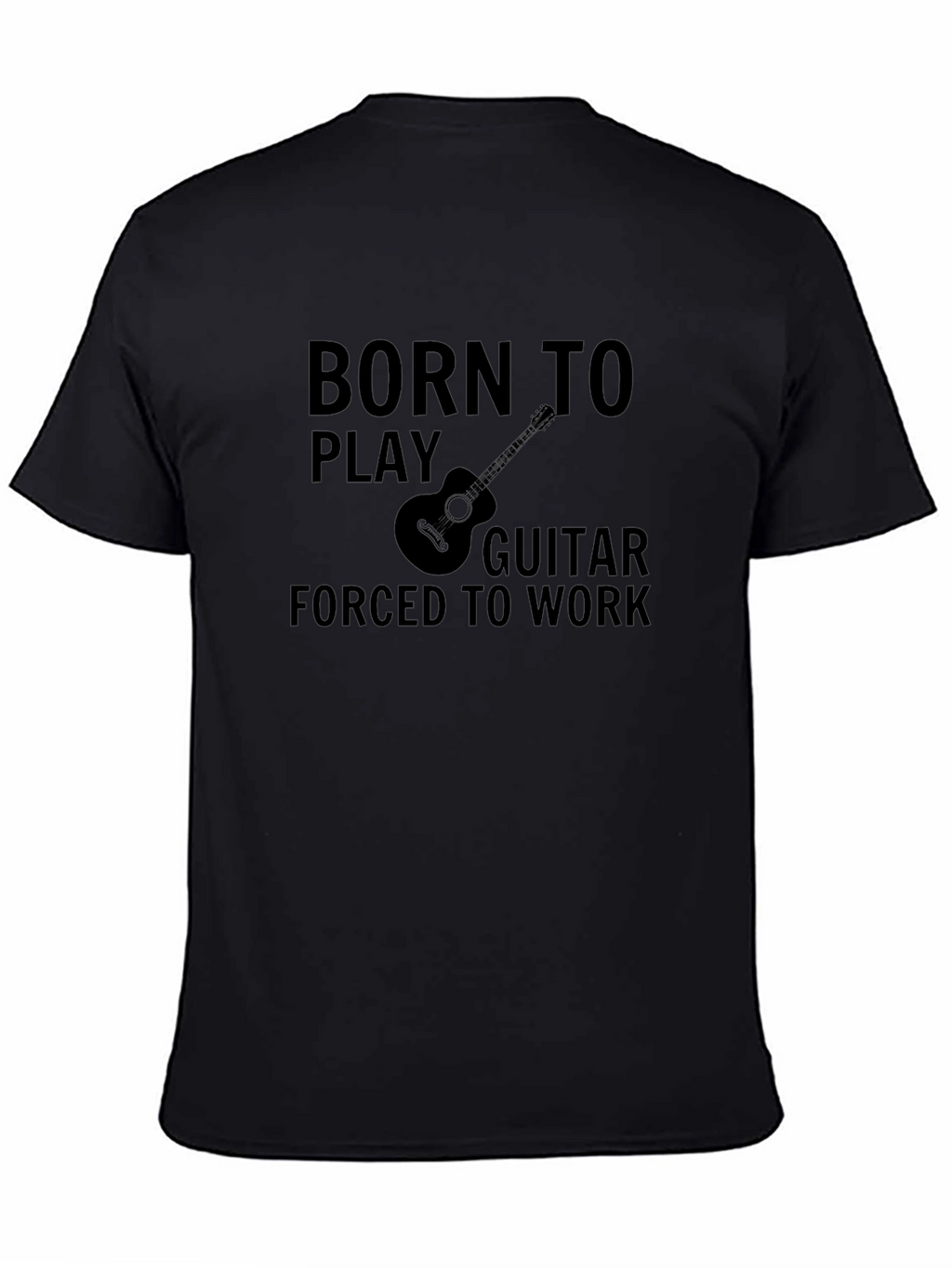 Born to Play Guitar Black Graphic Tee