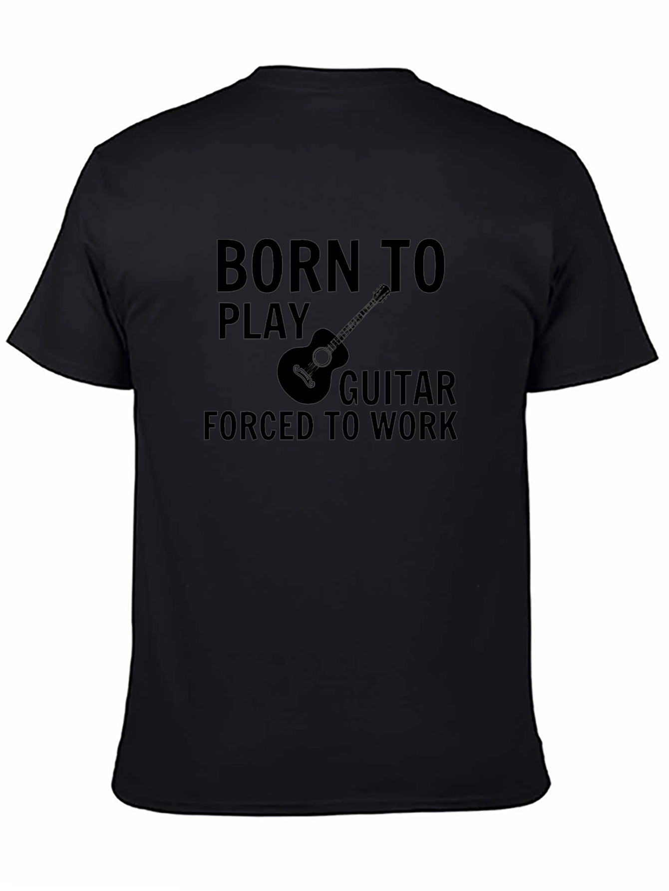Born to Play Guitar Black Graphic Tee