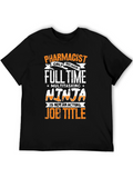 Pharmacist Ninja Job Title Graphic T-Shirt